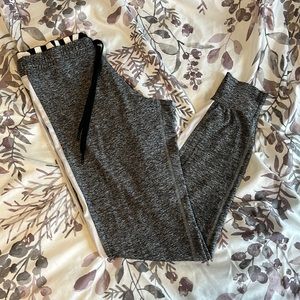 Pink Victoria’s Secret. High waisted leggings. Tie waist band.
